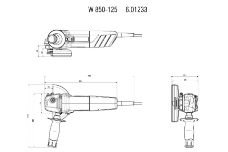 Купить УШМ Metabo W 850-125 коробка 601233010 фото №2