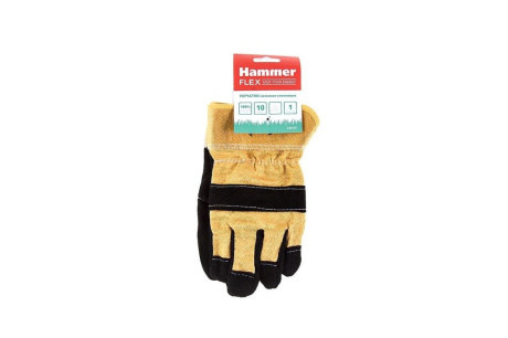 Купить Спилковые перчатки повышенной прочности HAMMER 230-021 230-021 фото №6