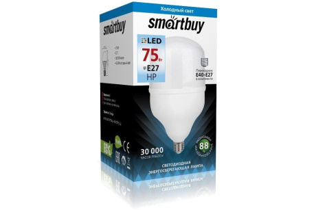 Купить Лампа светодиодная Smartbuy LED HP-75W/6500/E27 фото №2