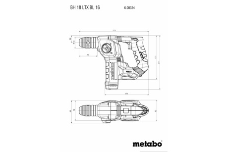 Купить Аккумуляторный перфоратор Metabo BH 18 LTX BL 16 600324500 фото №2